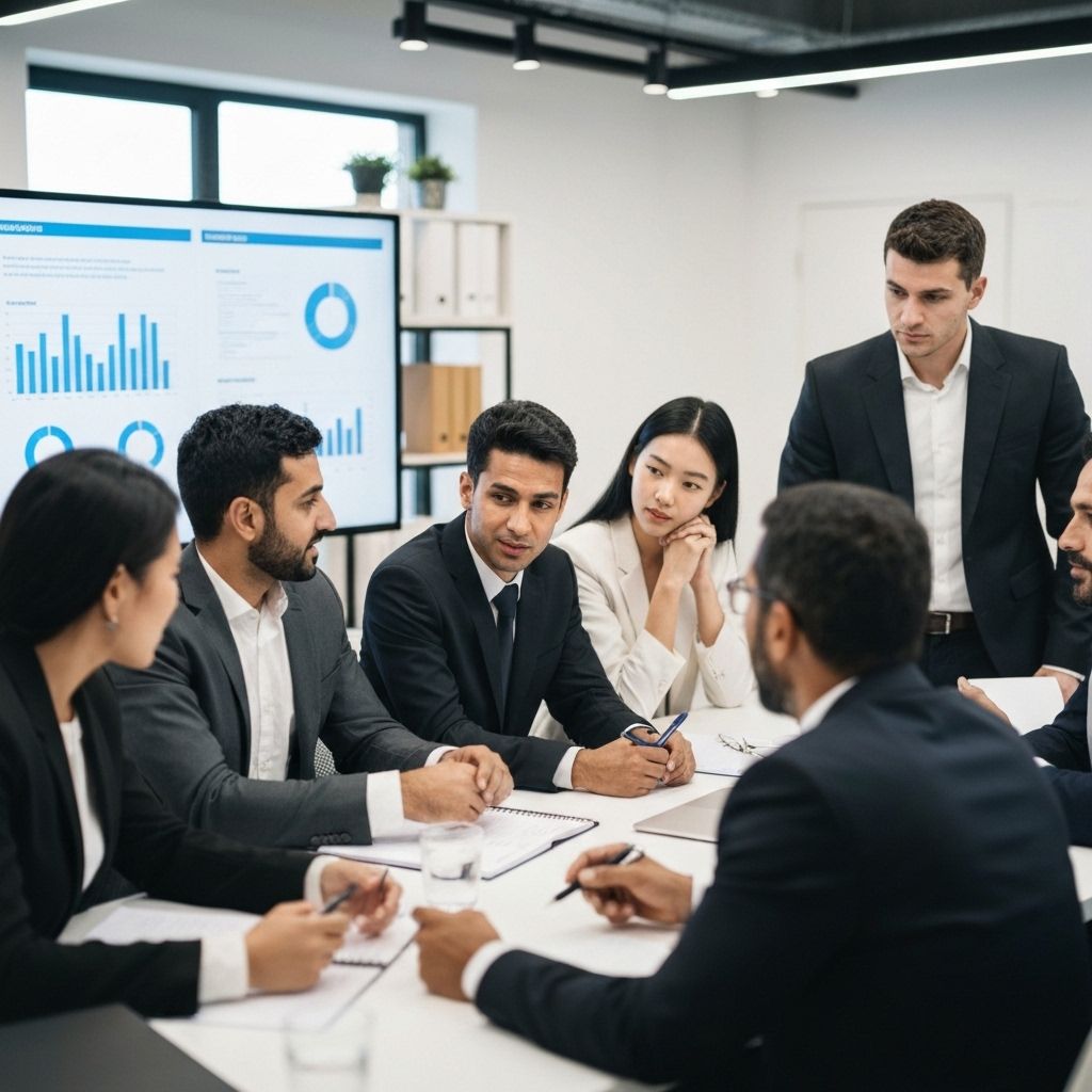 Professional business consulting team